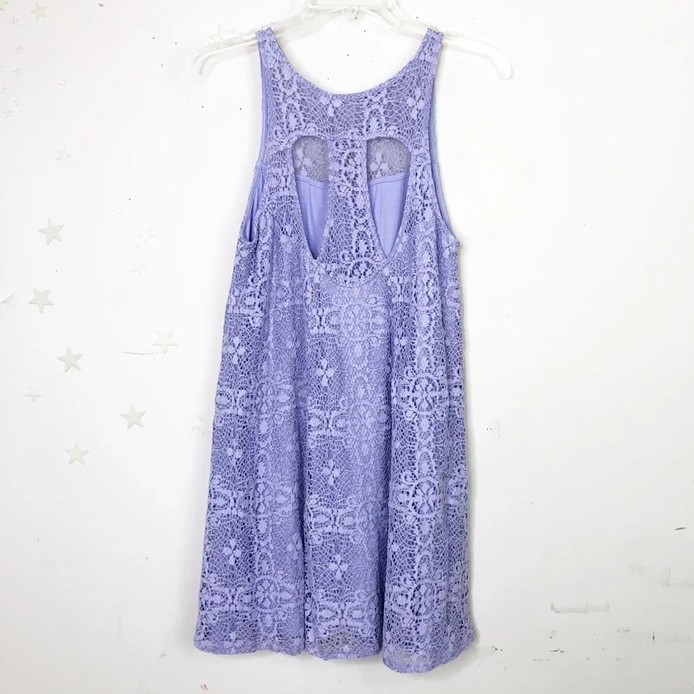 𝅺FREE People Small Lilac lace mini Dress